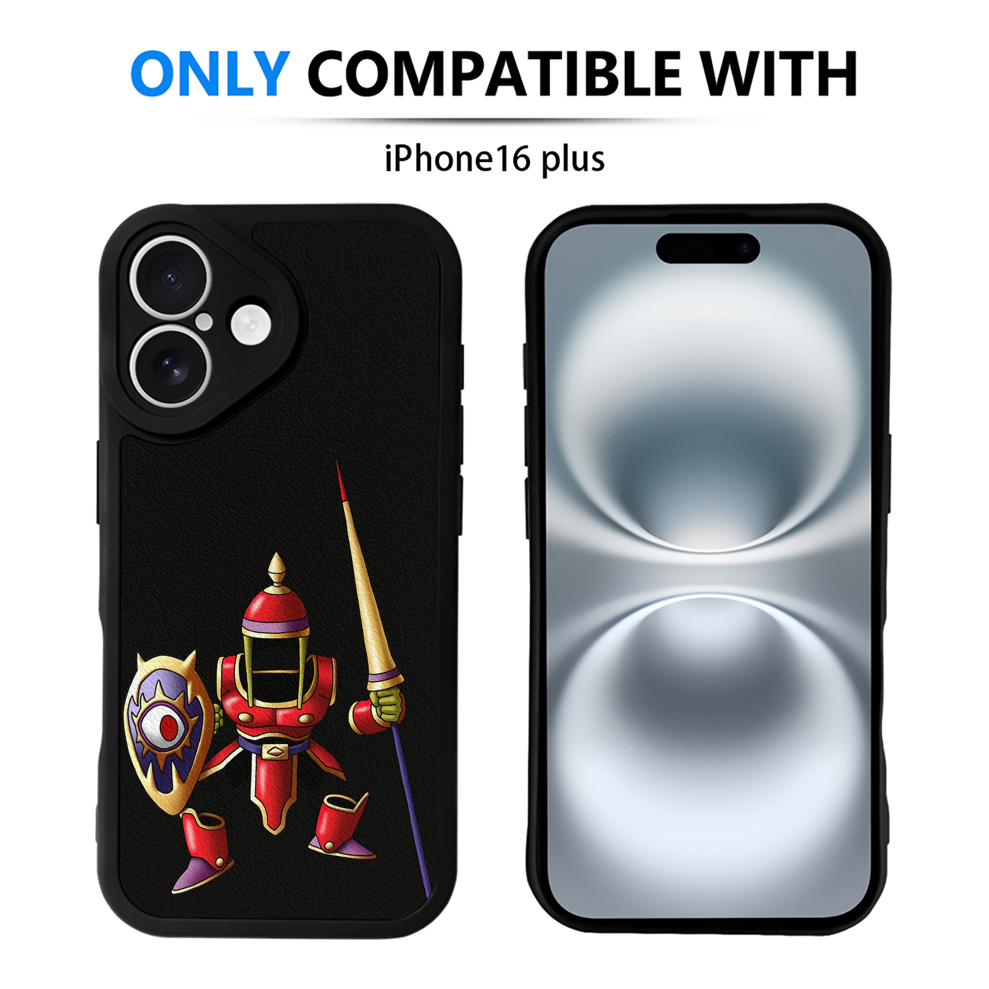 （画像用） ドラゴンクエスト Doragon Kuesuto Dragon Quest 【iPhone 16シリーズ対応】シリコンスマホケース（レザー調） 材質：シリコン